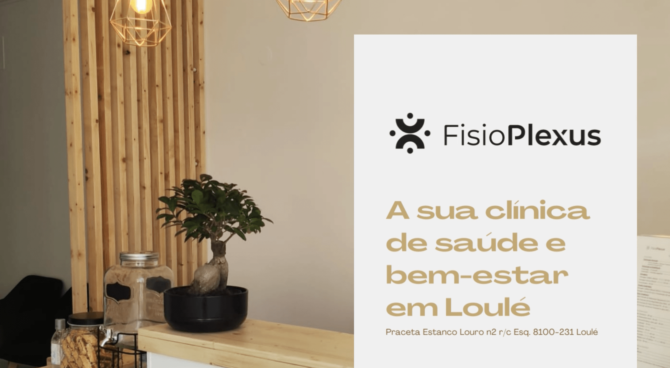 Clínica FisioPlexus em Loulé, onde a Dra. Raquel Moreira Silva realiza consultas de tricologia no Algarve